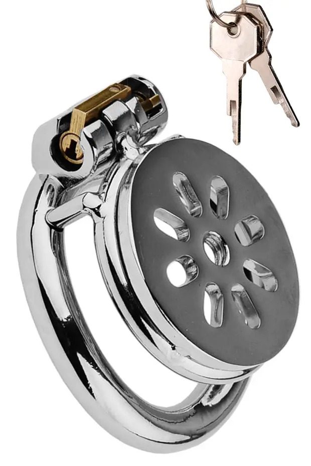 Flat Paslanmaz Çelik Sissy Chastity Cage